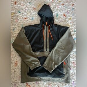 Men's Black and Olive Hooded Jacket under armour size large